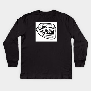 Troll Face Meme Kids Long Sleeve T-Shirt